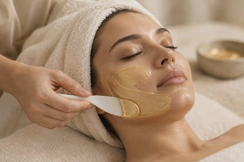 Gesichtsmassage mit pflegender Gesichtsmaske – WM Studio Wiesbaden